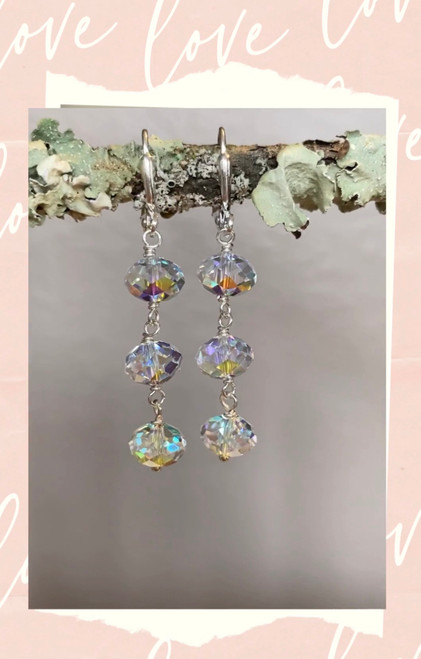 Crystal Dangling Earrings for Long Hair Jewelry for Women Gift Box